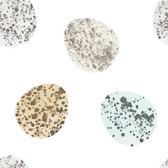 Seamless pattern with easter eggs, hand drawn illustration in watercolor style