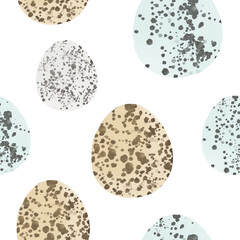 Seamless pattern with easter eggs, hand drawn illustration in watercolor style