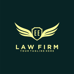 EE initials design modern legal attorney law firm lawyer advocate consultancy business logo vector