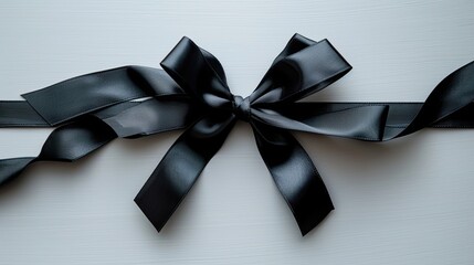 black bow isolated on white background