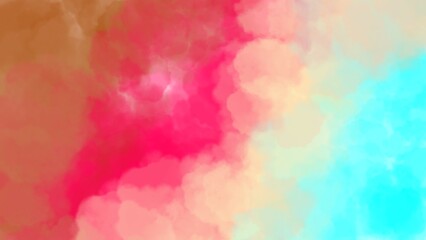watercolor abstract background using light blue, light yellow, light pink, brown color gradients,...