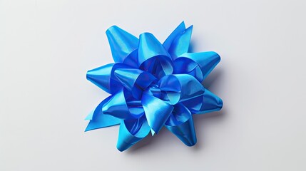 blue bow isolated on white background