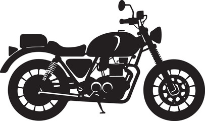 Fototapeta premium motorbike black silhouette vector art design illustration