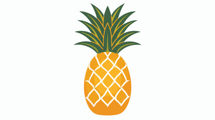 Pineapple icon. fruit sign flat vector isolated on white
