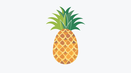 Pineapple icon. fruit sign flat vector isolated on white