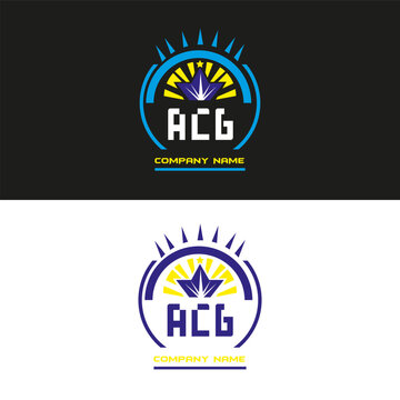 ACG letter logo vector design on black and white color background ACG letter logo icon design
