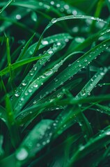 The grain rain, the green grass and dew in the fields, the dim background of spring