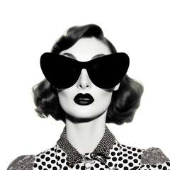 PNG  Retro comic illustration of drag queen accessories photography sunglasses