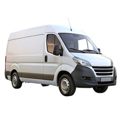 white food truck isolated on background