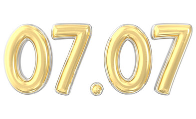 3d Rendering 07.07 sale Illustration