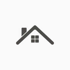 Roof of the house icon vector. real estate symbol 
