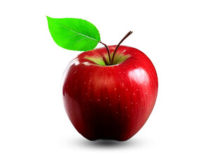 A realistic Red apple isolated on a PNG Transparent Background.