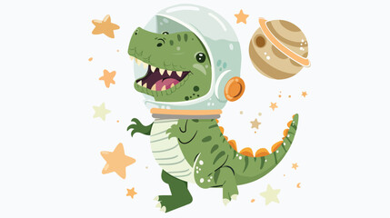 REX ASTRONAUT IN SPACE PLANETS AND STARS green tyrex