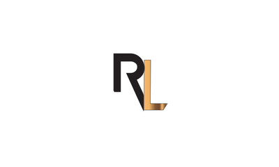 RL, LR , R, L Abstract Letters Logo Monogram	