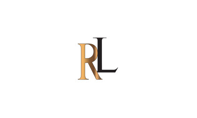 RL, LR , R, L Abstract Letters Logo Monogram	