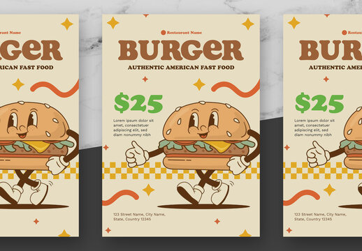 Brown and Green Food Flyer