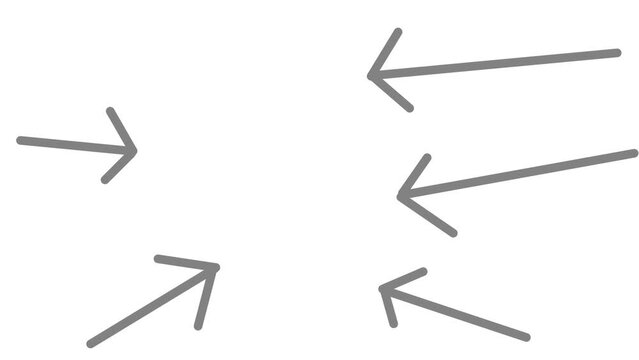 Large, neat, gray arrows point to the middle of the canvas. You can put words, a logo or something else between them.