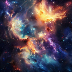 Fototapeta premium Cosmic Galaxy Themed Background - Space Galaxy Background