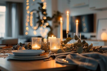 table setting at restaurant