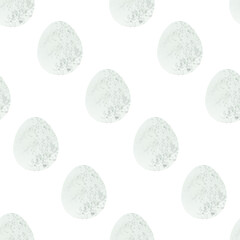 Seamless pattern with easter eggs, hand drawn illustration in watercolor style