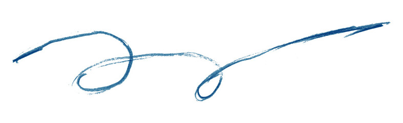 blue pencil strokes isolated on transparent background