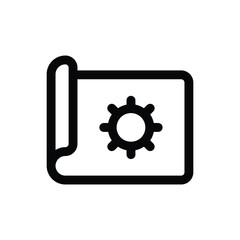 Simple Blueprint icon. The icon can be used for websites, print templates, presentation templates, illustrations, etc