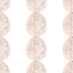 Seamless pattern with easter eggs, hand drawn illustration in watercolor style