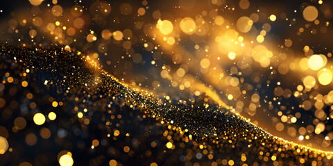 Background of gold and silver glitter lights abstract backgrounds - obrazy, fototapety, plakaty