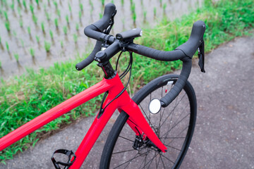 Fototapeta premium ロードバイクの写真。スポーツ自転車のイメージ。