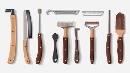Shaving razor mockup set. Vector realistic illustration