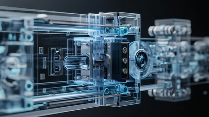 Fototapeta premium A futuristic looking machine with a lot of parts