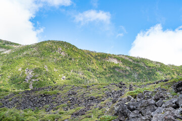日本の長野県の観光地「八ヶ岳」の写真。