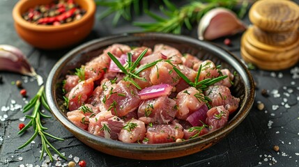 Raw chicken giblets gizzard ( stomach ) , meat background
