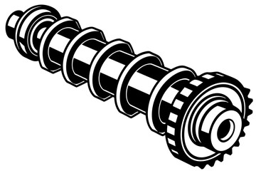  camshaft vector silhouette illustration