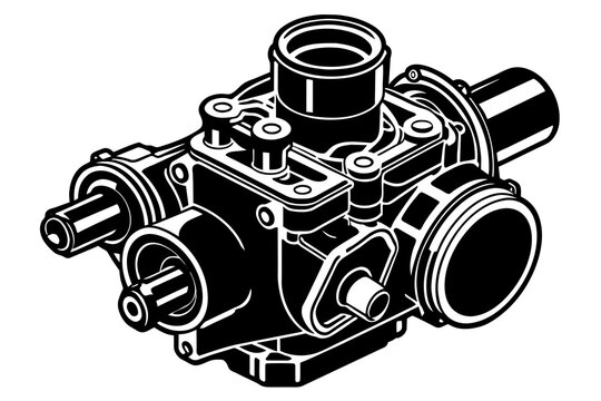 carburetor  vector silhouette illustration
