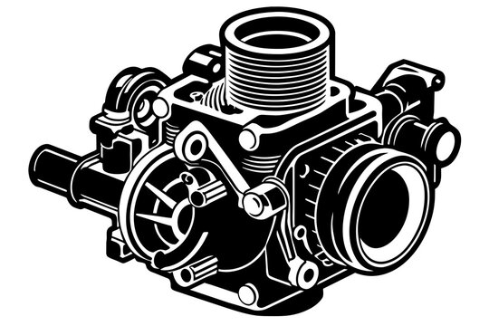 carburetor  vector silhouette illustration
