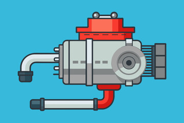 exhaust gas recirculation vector illustration