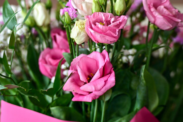 Obraz premium colorful roses in a vase