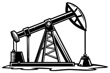 oil pump silhouette illustration