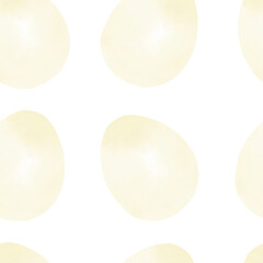 Seamless pattern with easter eggs, hand drawn illustration in watercolor style