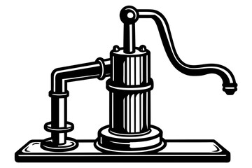 water pump vector illustration silhouette