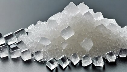 mineral crystal on black, wallpaper macro photography of white crystal sugar - sugar crystals magnified under a microscope