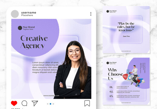 Purple and Black Business Social Media Post