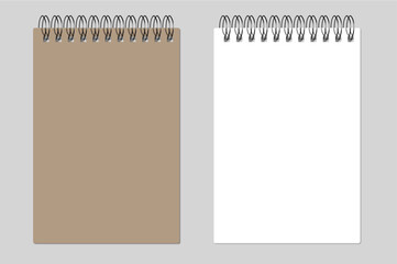 top spiral notebook stationary realistic set black cover