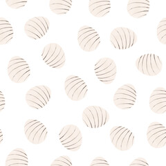 Seamless pattern with easter eggs, hand drawn illustration in watercolor style