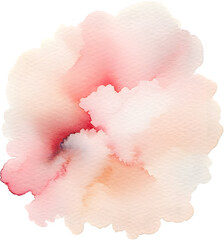 Watercolor spot round border frame background. Watercolor splash fluid effects. Pastel pink, orange, cream colors texture abstract element clipart. Isolated on transparent background.