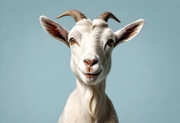Beautiful Goat for Eid al adha on simple; minimal background (4) - obrazy, fototapety, plakaty