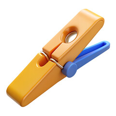 3d Clothes peg isolated on transparent background