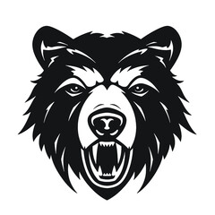 Obraz premium Hand drawn Bear Head illustration. Vintage woodcut engraving style vector illustration. Black and white versions.