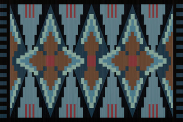 Navajo tribal vector seamless pattern. Native American ornament. Ethnic South Western decor style. Boho geometric ornament. Vector seamless pattern. Mexican blanket, rug. Woven carpet illustration
